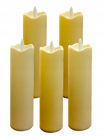 LED Svietidlá s Efektom Plameňa na Batérie - 5 Kusov, Bezpečné a Ekologické